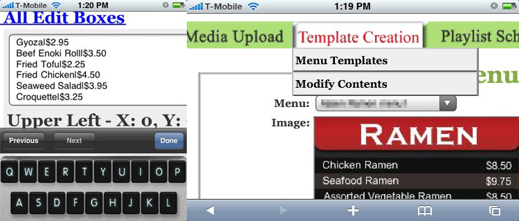 Digital Menu Board - Instant Update