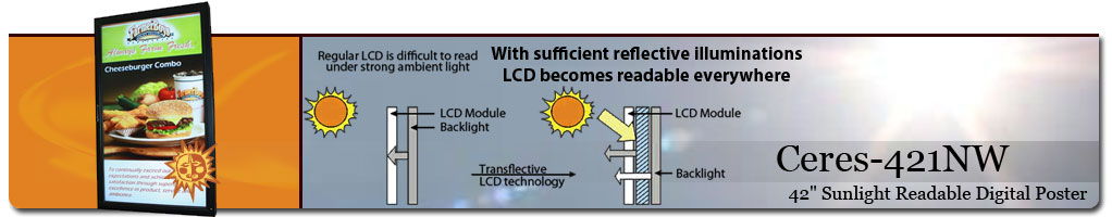 Ceres-421NW 42" Sunlight Readable Digital Poster